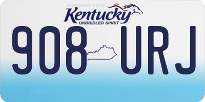 KY license plate 908URJ