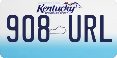 KY license plate 908URL