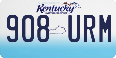 KY license plate 908URM