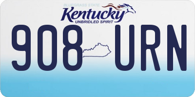 KY license plate 908URN