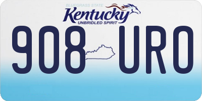 KY license plate 908URO
