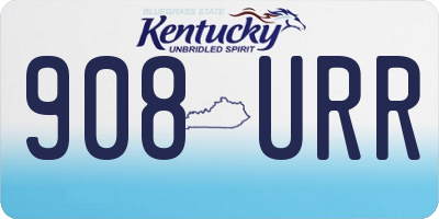 KY license plate 908URR