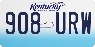 KY license plate 908URW