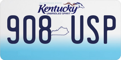 KY license plate 908USP