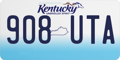 KY license plate 908UTA