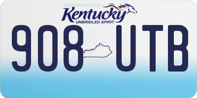 KY license plate 908UTB