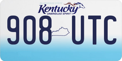 KY license plate 908UTC