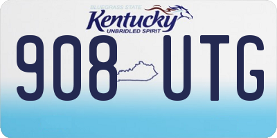 KY license plate 908UTG