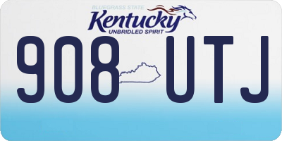 KY license plate 908UTJ