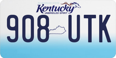 KY license plate 908UTK