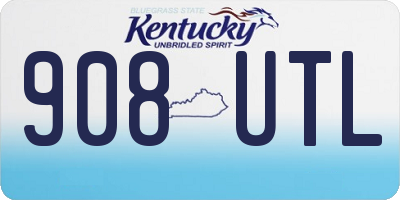 KY license plate 908UTL