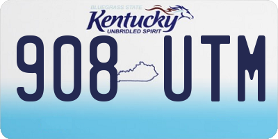 KY license plate 908UTM