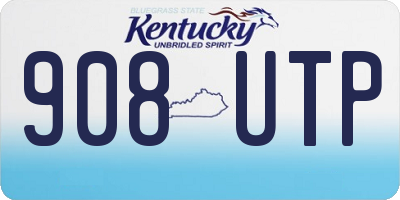 KY license plate 908UTP