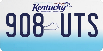 KY license plate 908UTS