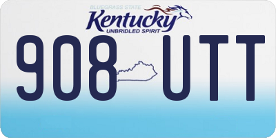 KY license plate 908UTT