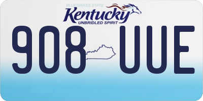 KY license plate 908UUE