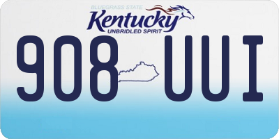 KY license plate 908UUI