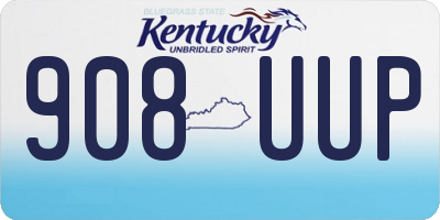 KY license plate 908UUP