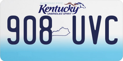 KY license plate 908UVC