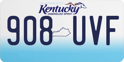 KY license plate 908UVF