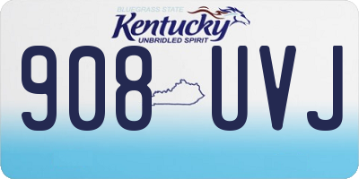 KY license plate 908UVJ