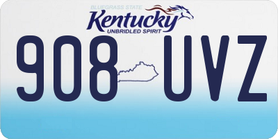 KY license plate 908UVZ