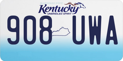 KY license plate 908UWA