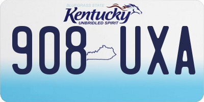 KY license plate 908UXA