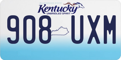 KY license plate 908UXM
