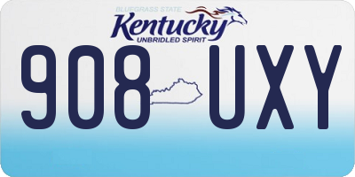 KY license plate 908UXY