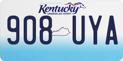 KY license plate 908UYA
