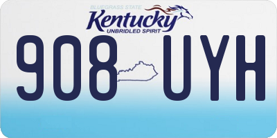 KY license plate 908UYH