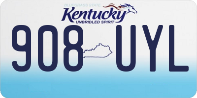 KY license plate 908UYL