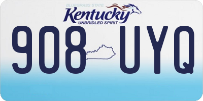 KY license plate 908UYQ