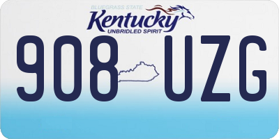 KY license plate 908UZG