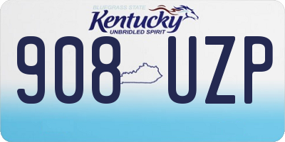 KY license plate 908UZP