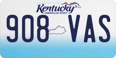 KY license plate 908VAS