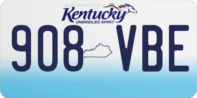 KY license plate 908VBE
