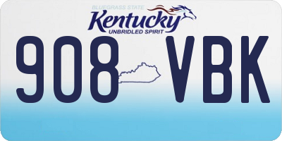 KY license plate 908VBK