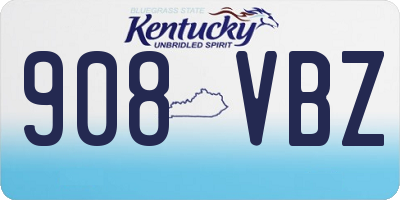KY license plate 908VBZ