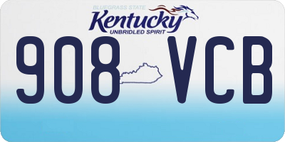 KY license plate 908VCB