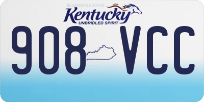 KY license plate 908VCC