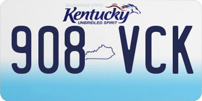 KY license plate 908VCK