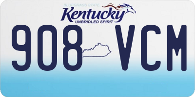 KY license plate 908VCM