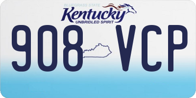 KY license plate 908VCP