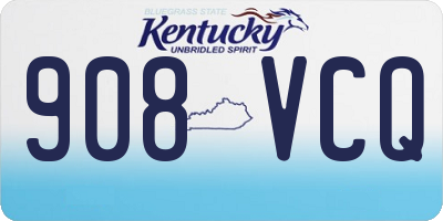 KY license plate 908VCQ