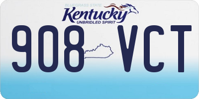 KY license plate 908VCT