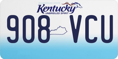 KY license plate 908VCU