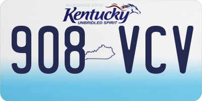 KY license plate 908VCV