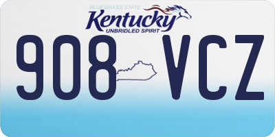 KY license plate 908VCZ